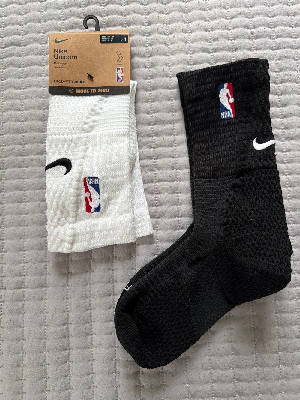 Nike NBA Crew Socks - White NTW & Black NWOT *Official NBA Socks